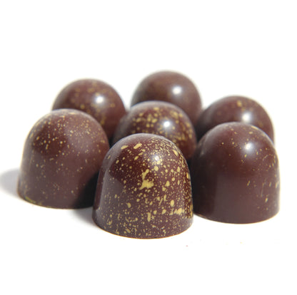 6 Dark chocolate orange flavoured chocolates